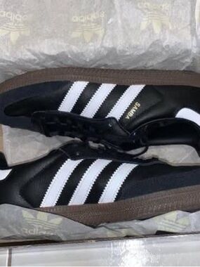 adidas Black & White Samba Style Sneakers